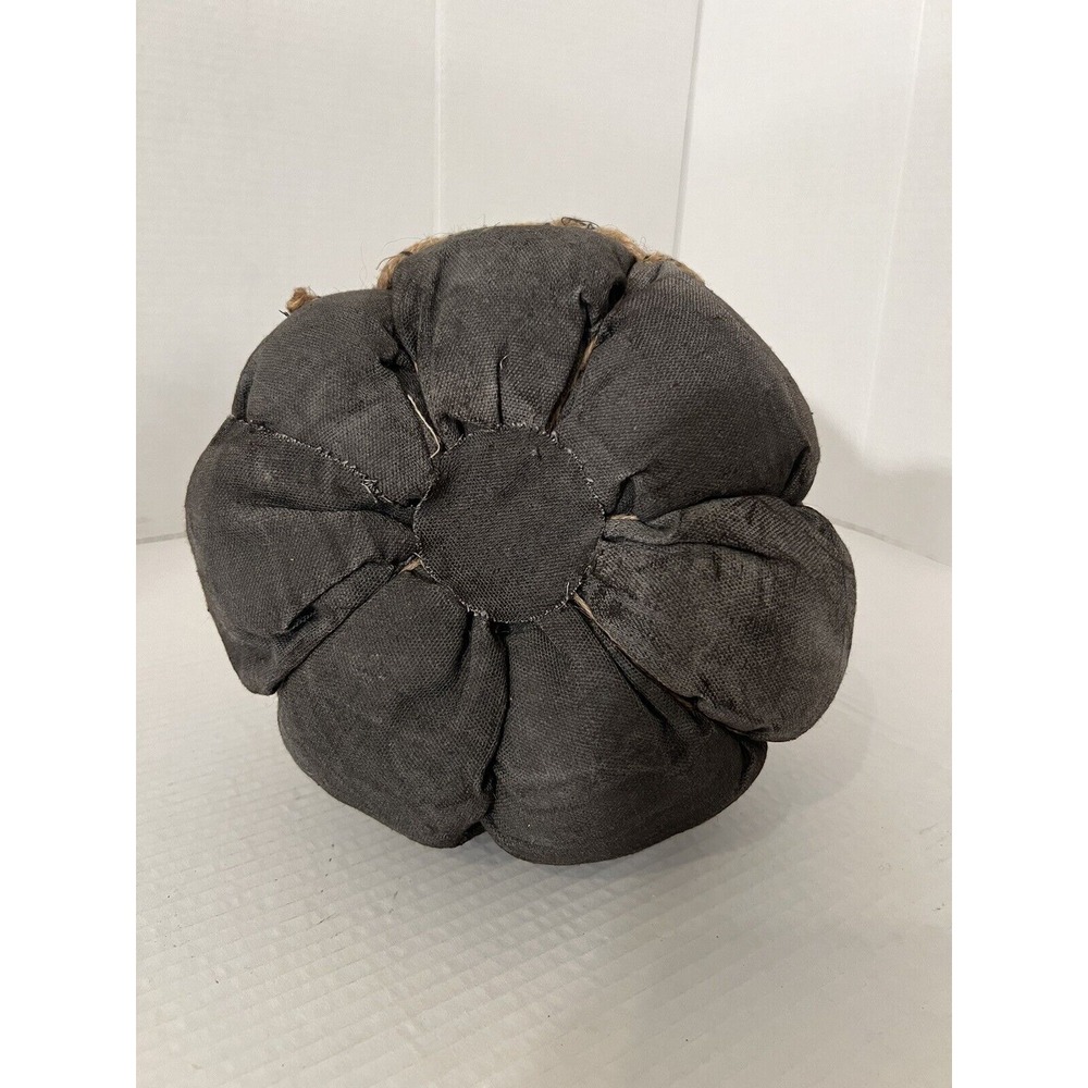 Cute Decorative Patchwork Fabric Stuffed Pumpkin Jack-O'-Lantern- Black/Gray - Picture 5 of 7
